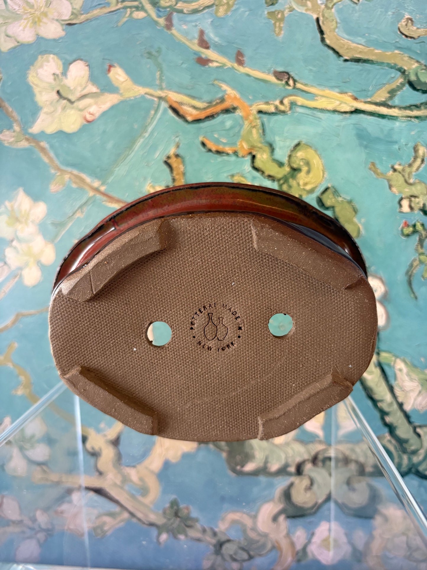 Copper jade pot